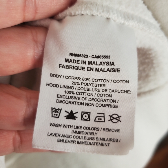 Nike White Hoodie with Gold and Black NC Wesleyan Lacrosse Graphic. XL. #181 - Picture 5 of 12